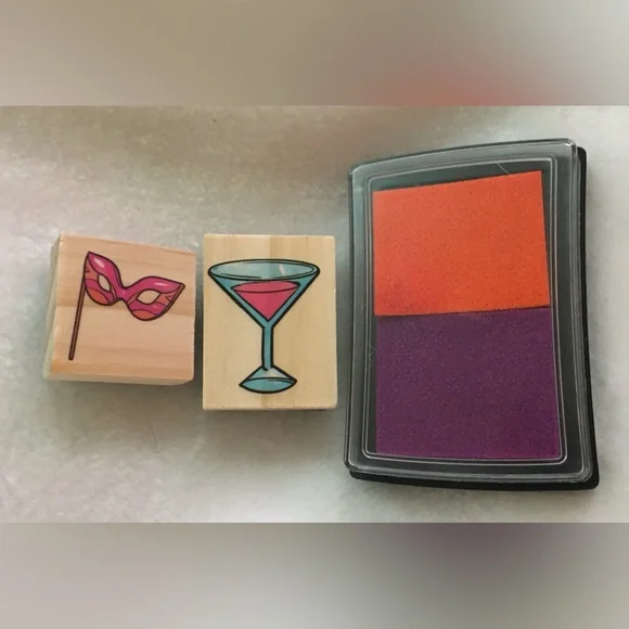 Party Stamp Set with Ink Pad - Picture 2 of 3